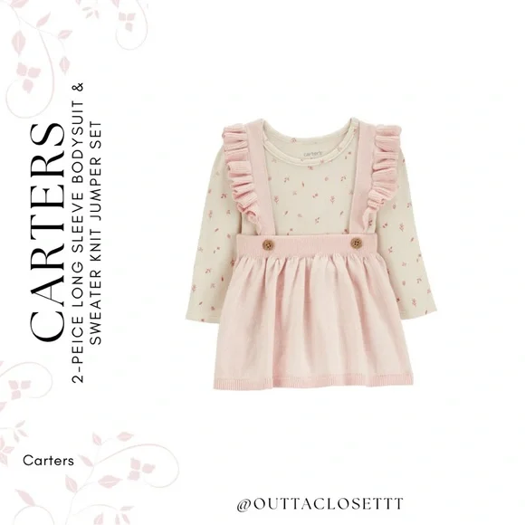 Carters 2-piece long-sleeve bodysuit & sweater knit jumper set - Picture 1 of 7